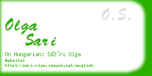 olga sari business card